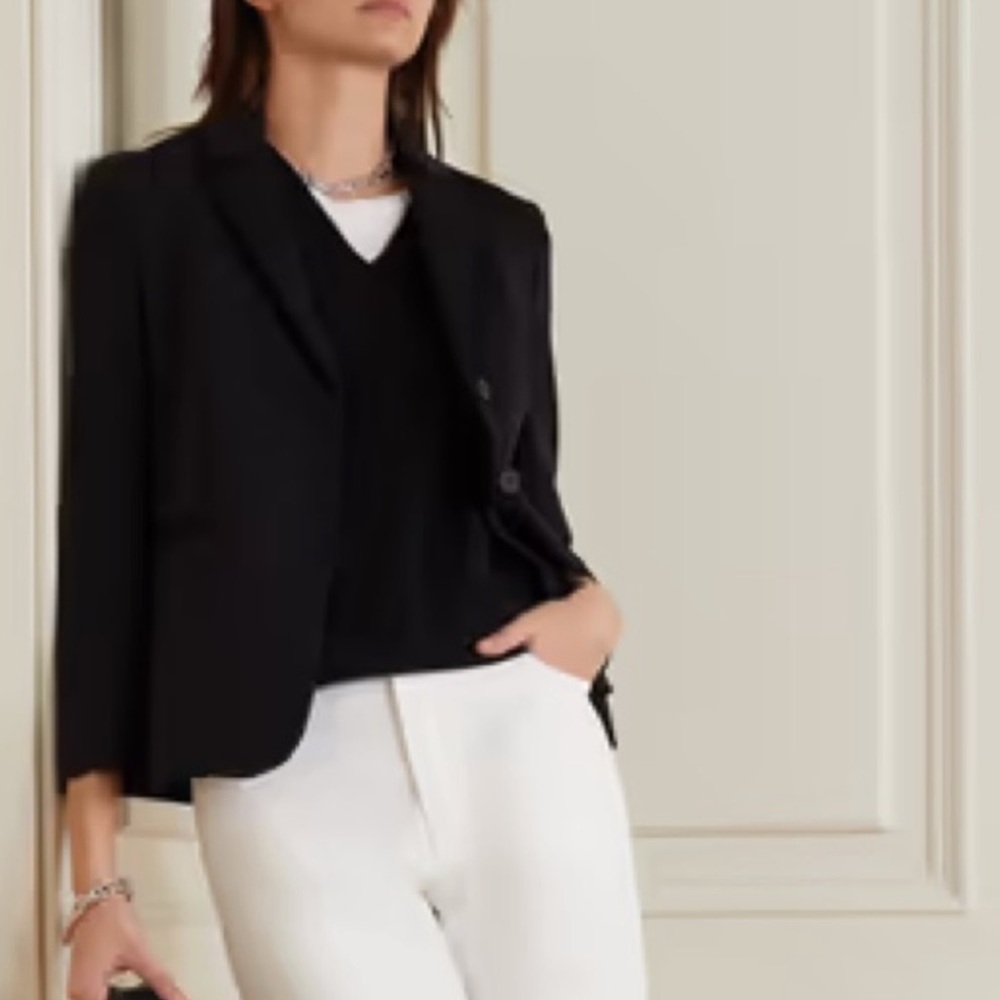 The Row 6 navy two button blazer